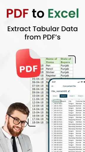 تحويل PDF إلى Excel - XLSX screenshot