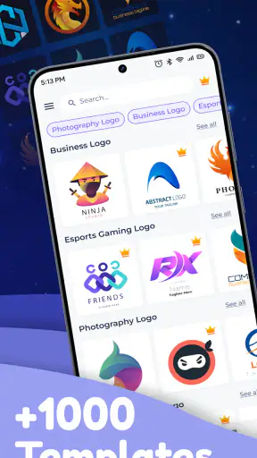 صانع الشعارات - منشئ التصميم screenshot