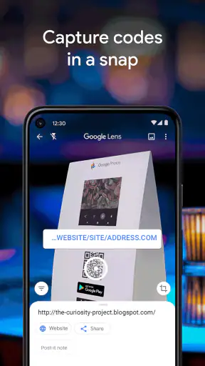 ‏عدسة Google screenshot