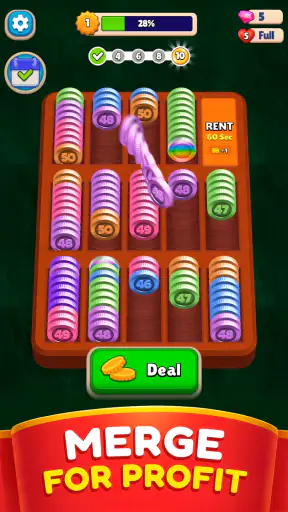 فرز للجيب: دمج عملات معدنية screenshot