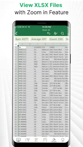 قارئ ملفات Xlsx مع عارض Xls screenshot