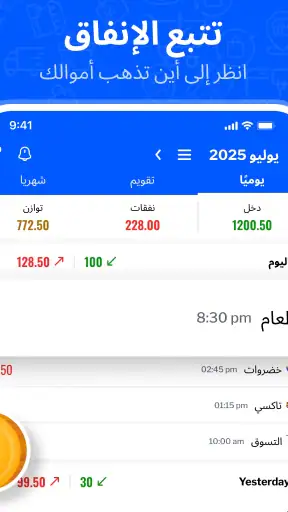 مخطط الميزانية : تتبع النفقات screenshot