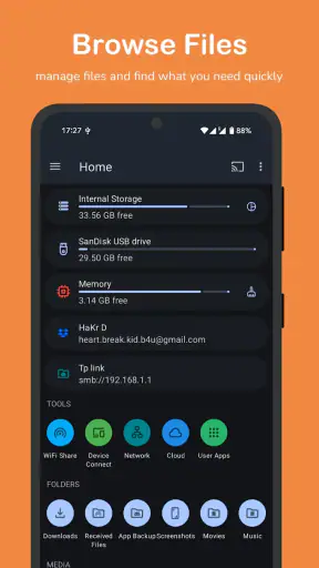 مدير مشاركة الملفات AnExplorer screenshot