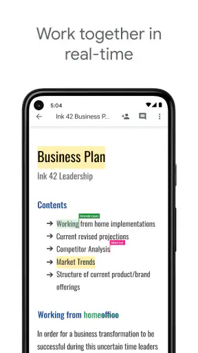 مستندات Google screenshot
