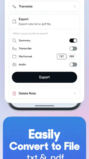مسجل الصوت: تحويل الصوت إلى نص screenshot