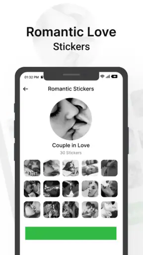 ملصقات قبلة رومانسية screenshot