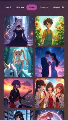 مولد فن الأنمي - أنيمي AI screenshot