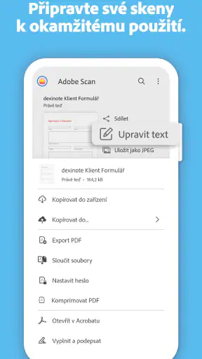 Adobe Scan: skener PDF, OCR screenshot