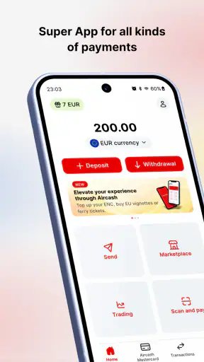 Aircash screenshot