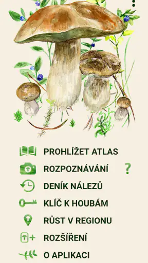 Aplikace na houby screenshot