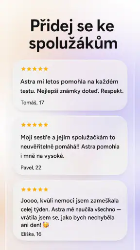 Astra AI: Příprava na zkoušky screenshot