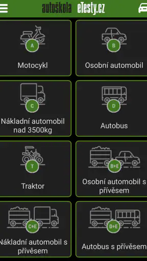 Autoškola testy 2026 - eTesty screenshot