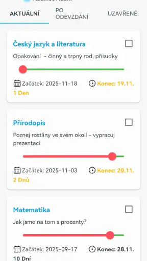 Bakaláři OnLine screenshot