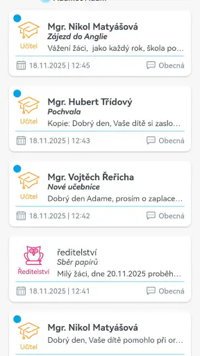 Bakaláři OnLine screenshot