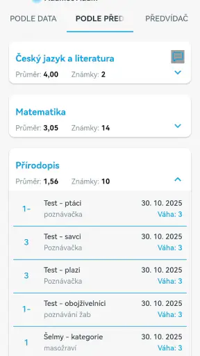 Bakaláři OnLine screenshot