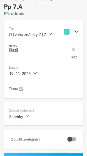 Bakaláři OnLine screenshot