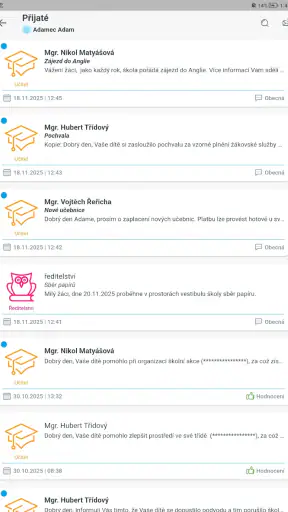 Bakaláři OnLine screenshot