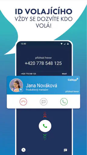 Callapp:ID volajícího a záznam screenshot