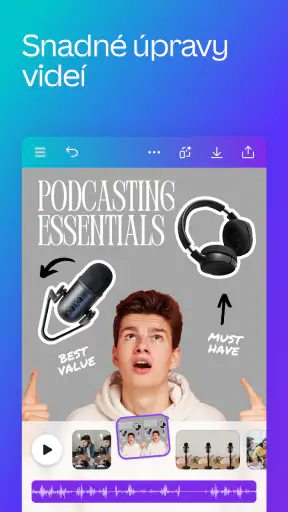 Canva: Návrh, fotka a video screenshot