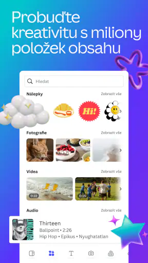 Canva: Návrh, fotka a video screenshot