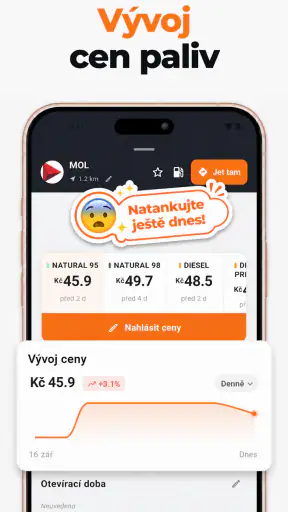 Ceny paliv: benzín, nafta, LPG screenshot