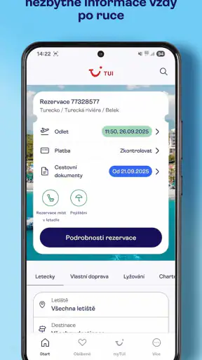 Cestovní kancelář TUI screenshot