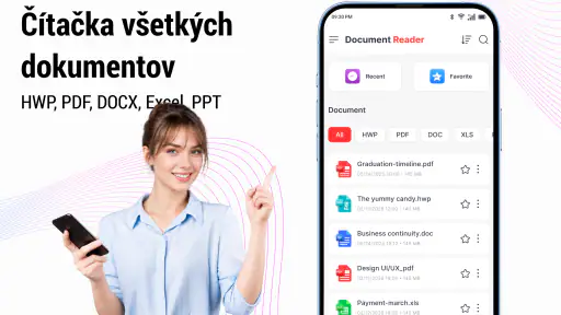Čítačka dokumentov a PDF screenshot
