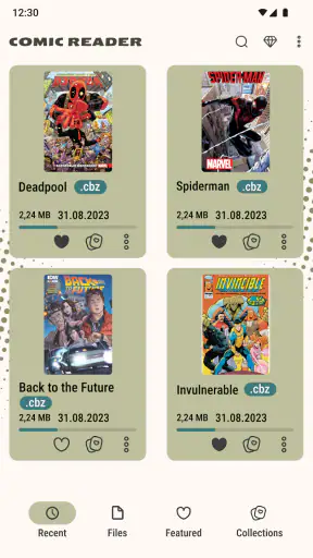 Čtečka komiksů (cbz/cbr) screenshot