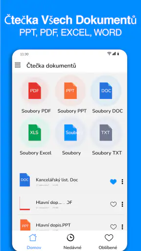 Čtečka všech dokumentů: screenshot