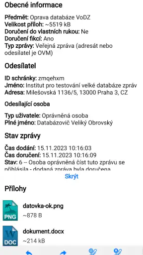 Datovka.cz screenshot