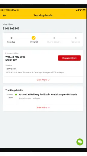 DHL Express Mobile screenshot