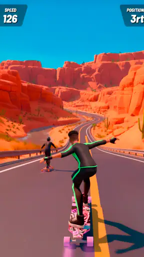 Downhill Skate Race závodní screenshot