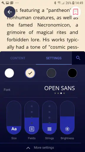 eBoox: ePub PDF e-book Reader screenshot