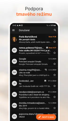 Email.cz screenshot