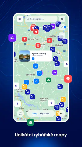 Fishsurfing - rybářská appka screenshot