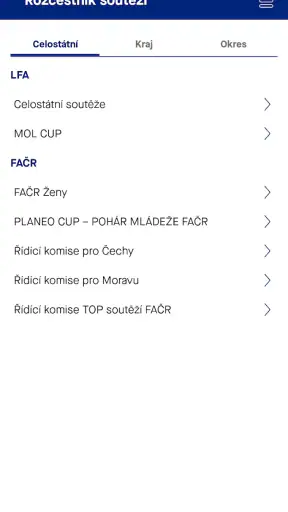 FotbalCZ screenshot
