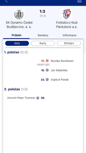 FotbalCZ screenshot