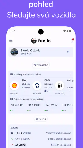 Fuelio: tankování a náklady screenshot