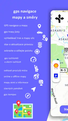 GPS navigace, mapy a trasa screenshot