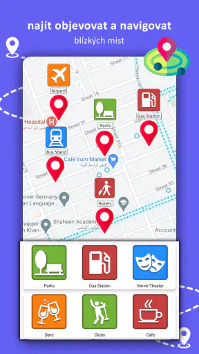 GPS navigace, mapy a trasa screenshot