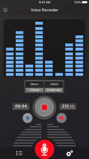 hlasový záznamník screenshot