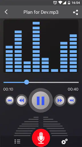 hlasový záznamník screenshot