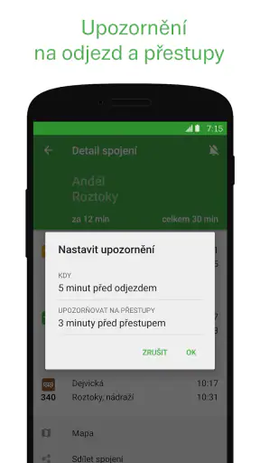 Jízdní řády screenshot