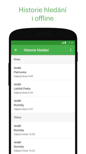 Jízdní řády screenshot