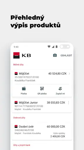 KB Mobilní banka screenshot