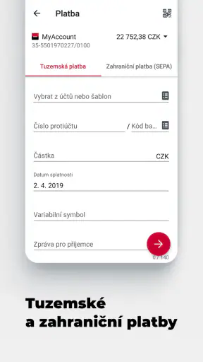 KB Mobilní banka screenshot
