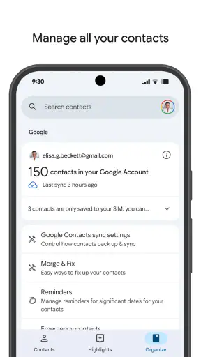 Kontakty screenshot