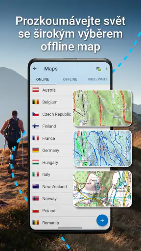 Locus Map outdoorová navigace screenshot