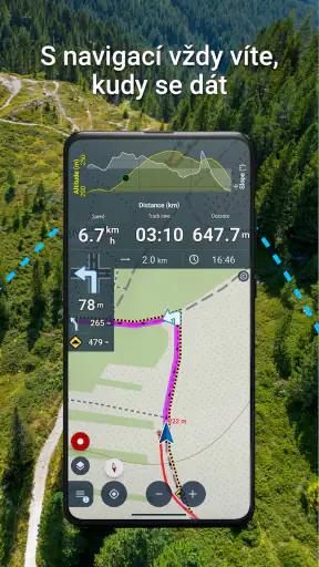 Locus Map outdoorová navigace screenshot