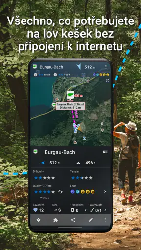 Locus Map outdoorová navigace screenshot